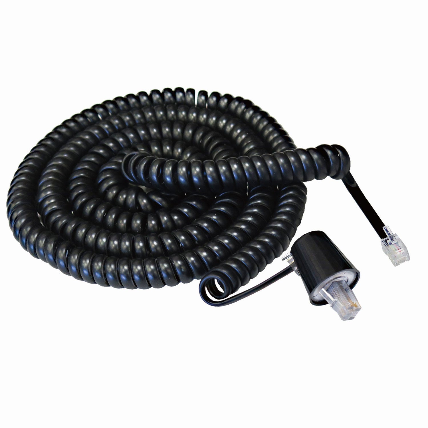 Softalk Telephone Cord Twisstop Untangler - 1 x RJ-11 Phone Male - 1 x RJ-11 Phone Female - Black - 1 Each