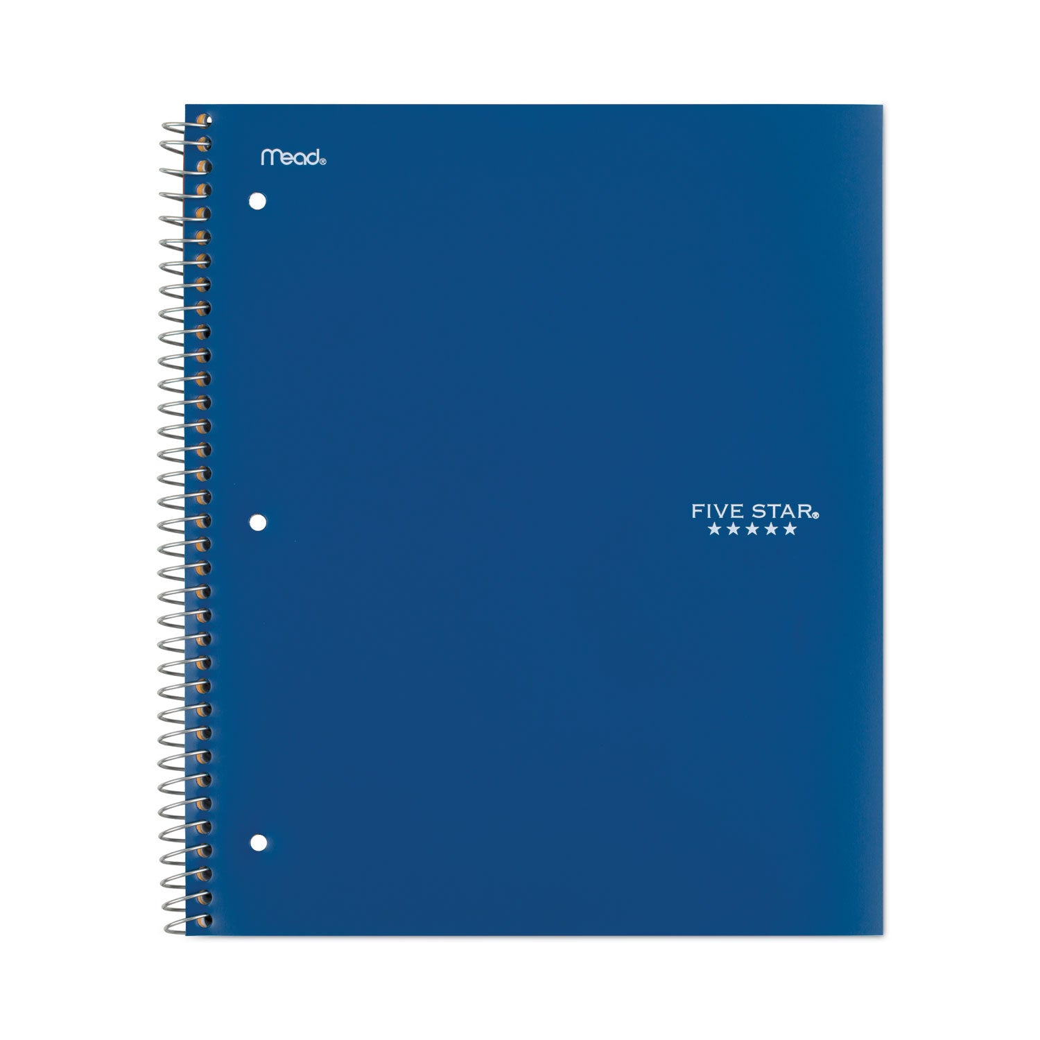 Mead Five Star 1-Subject Spiral Notebook, 100 Sheets, 11" x 8.5", 3-Hole Punched, Assorted Covers, Dual-Pocket Divider, Water Resistant, Bleed Resistant, Perforated, Spiral Lock, 6 Pack