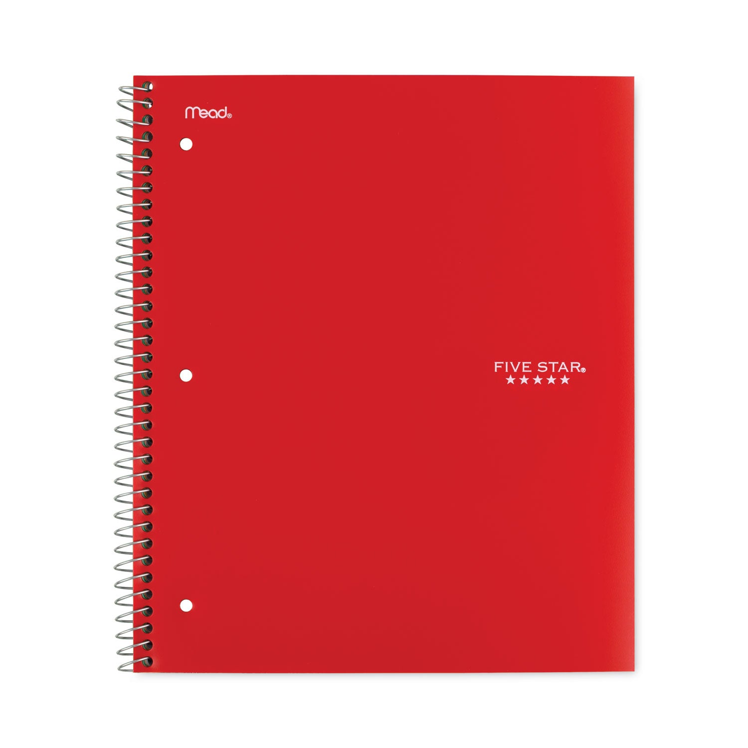 200 Sheets - Wire Bound - 11" x 8 1/2" Sheet Size - White Paper - Assorted Cover - Pocket, Stiff-back, Perforated, Pocket Divider, Heavyweight, Subject, Spiral Lock - 1 Each