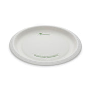 EarthChoice Pressware Compostable Dinnerware, Plate, Paper, 10" dia, White, 300/Carton