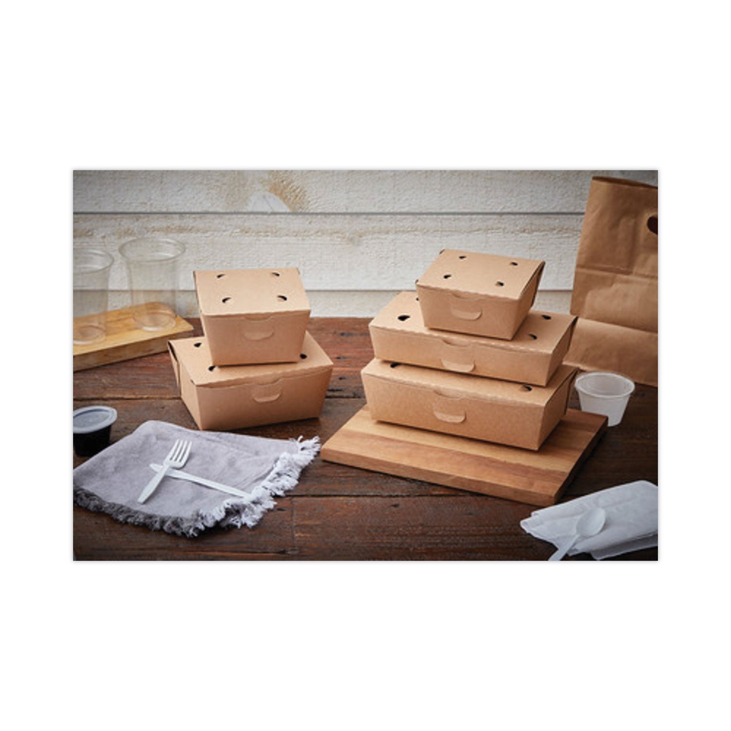 EarthChoice OneBox Paper Box, 66 oz, 6.5 x 4.5 x 3.25, Brown, 160/Carton