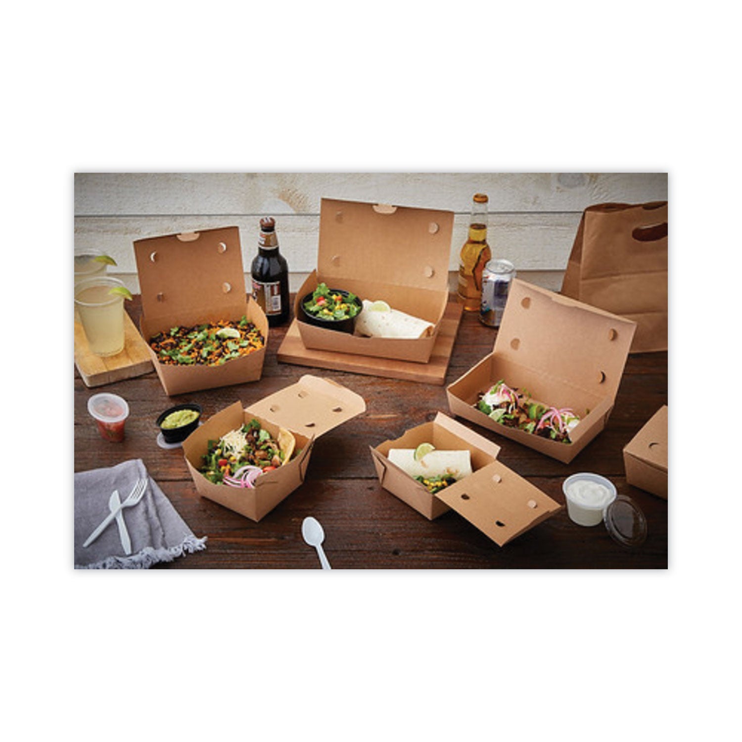 EarthChoice OneBox Paper Box, 66 oz, 6.5 x 4.5 x 3.25, Brown, 160/Carton