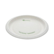 EarthChoice Pressware Compostable Dinnerware, Plate, Paper, 9" dia, White, 450/Carton