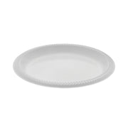 Meadoware Impact Plastic Dinnerware, Plate, 8.88" dia, White, 400/Carton