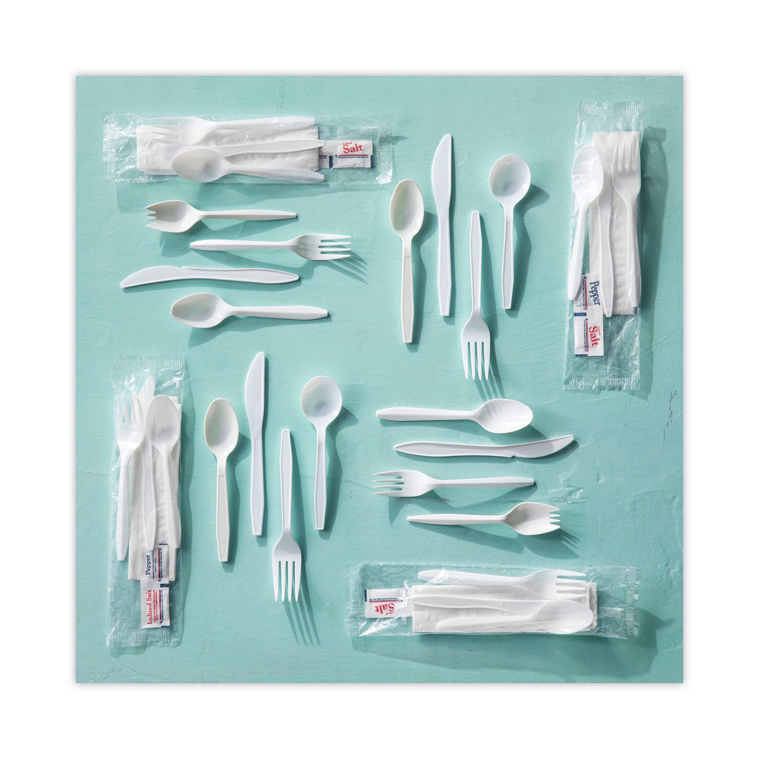 Fieldware Cutlery, Mediumweight Spoon, Plastic, White, 1,000/Carton