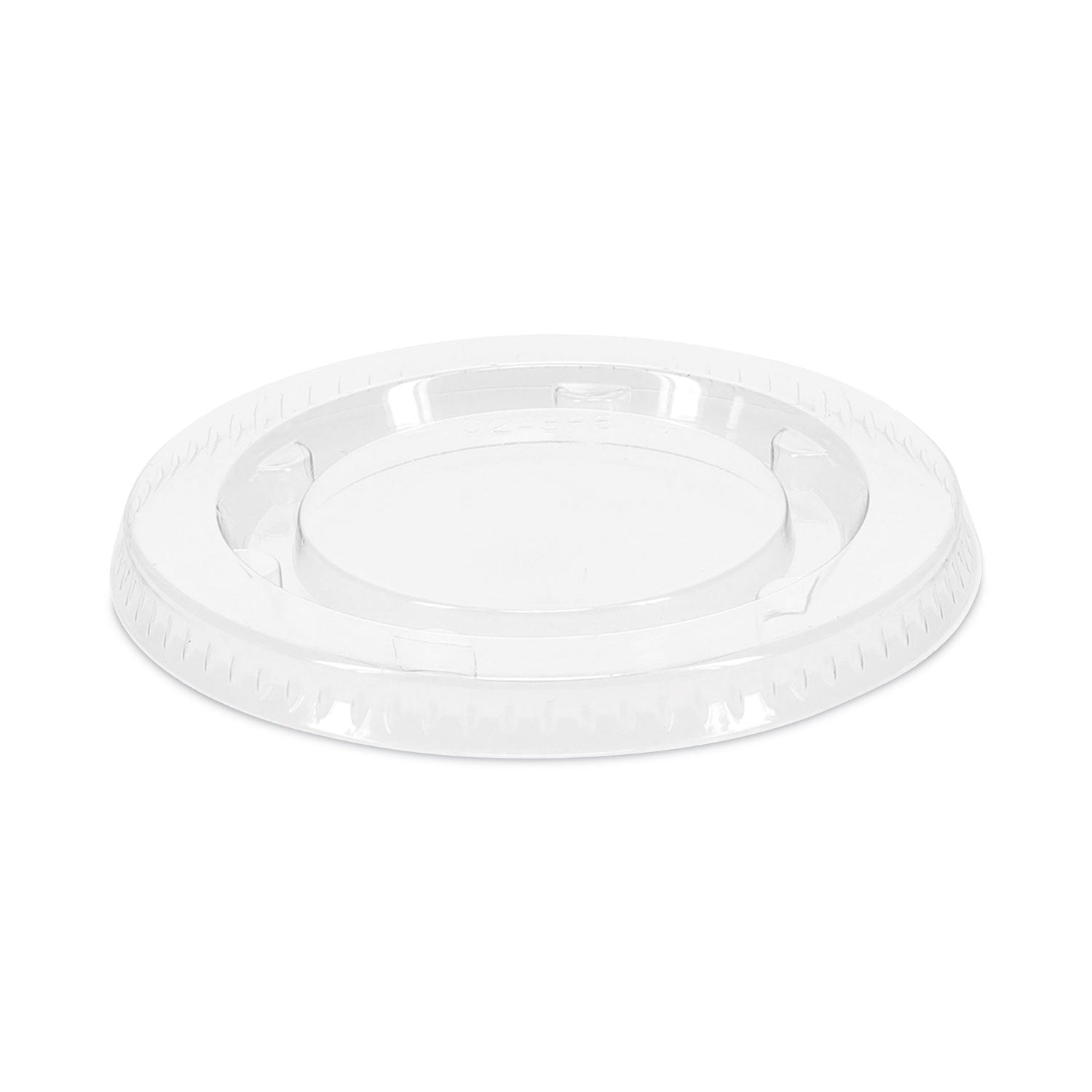 Plastic Portion Cup Lid, Fits 1.5 oz to 2.5 oz Portion Cups, Clear, 100/Pack, 24 Packs/Carton