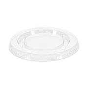 Plastic Portion Cup Lid, Fits 1.5 oz to 2.5 oz Portion Cups, Clear, 100/Pack, 24 Packs/Carton