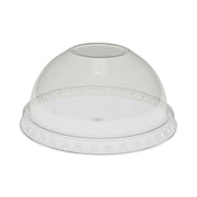 EarthChoice Strawless RPET Lid, Dome Lid, Fits 9 oz to 20 oz "A" Cups, Plastic, Clear, 900/Carton