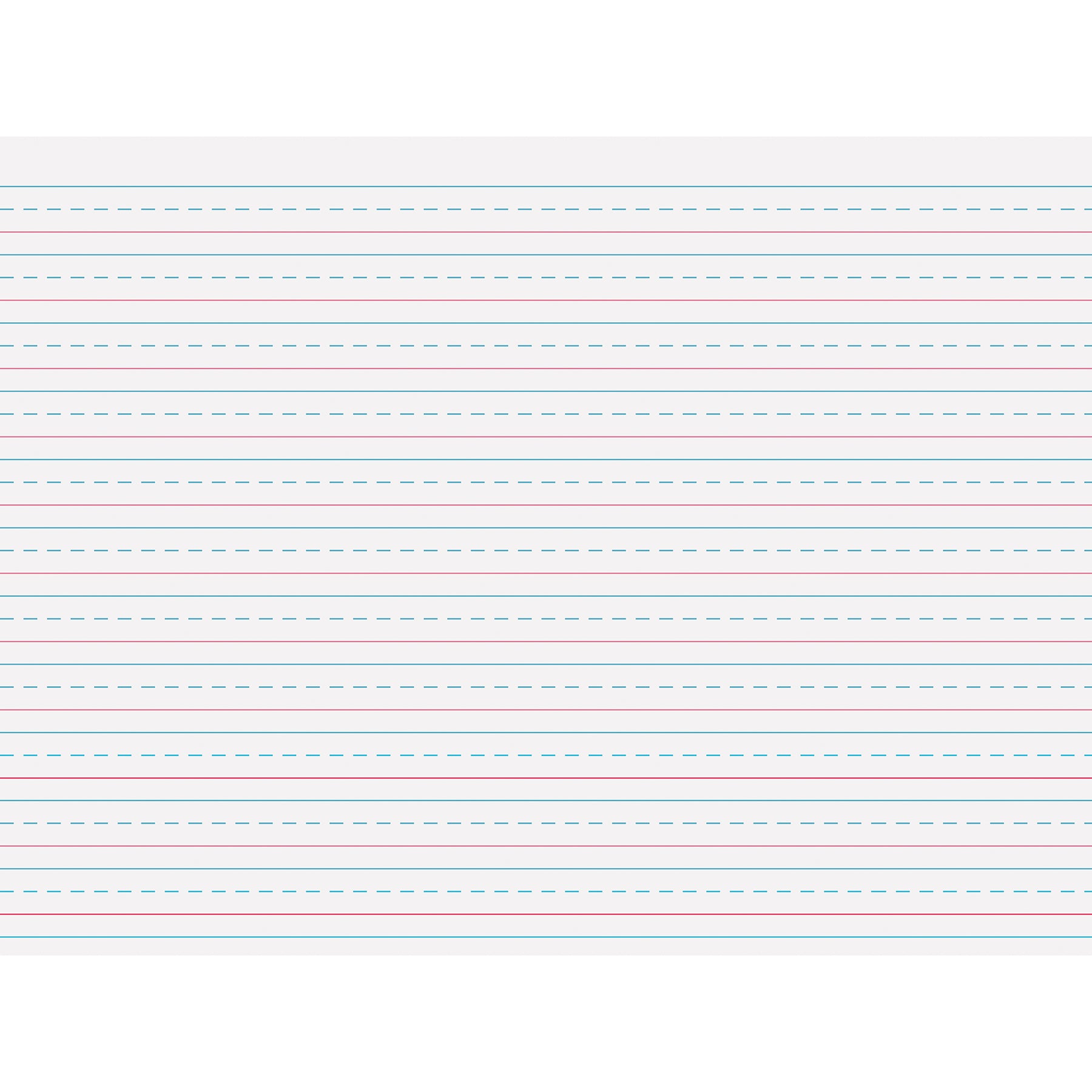 Handwriting Tablet, White, 1/2 in x 1/4 in x 1/4 in Ruled Long, 12" x 9", 40 Sheets
