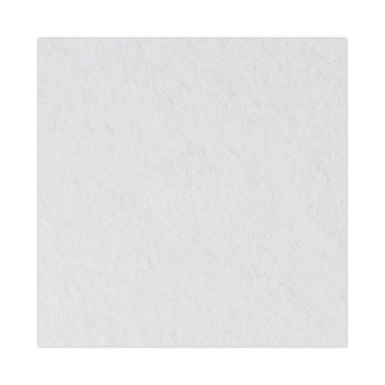 Polishing Floor Pads, 21" Diameter, White, 5/carton