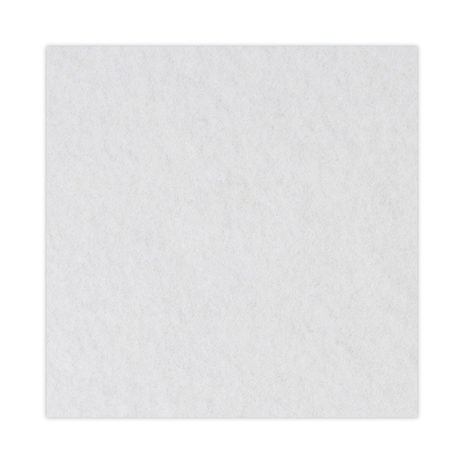 Polishing Floor Pads, 20" Diameter, White, 5/carton