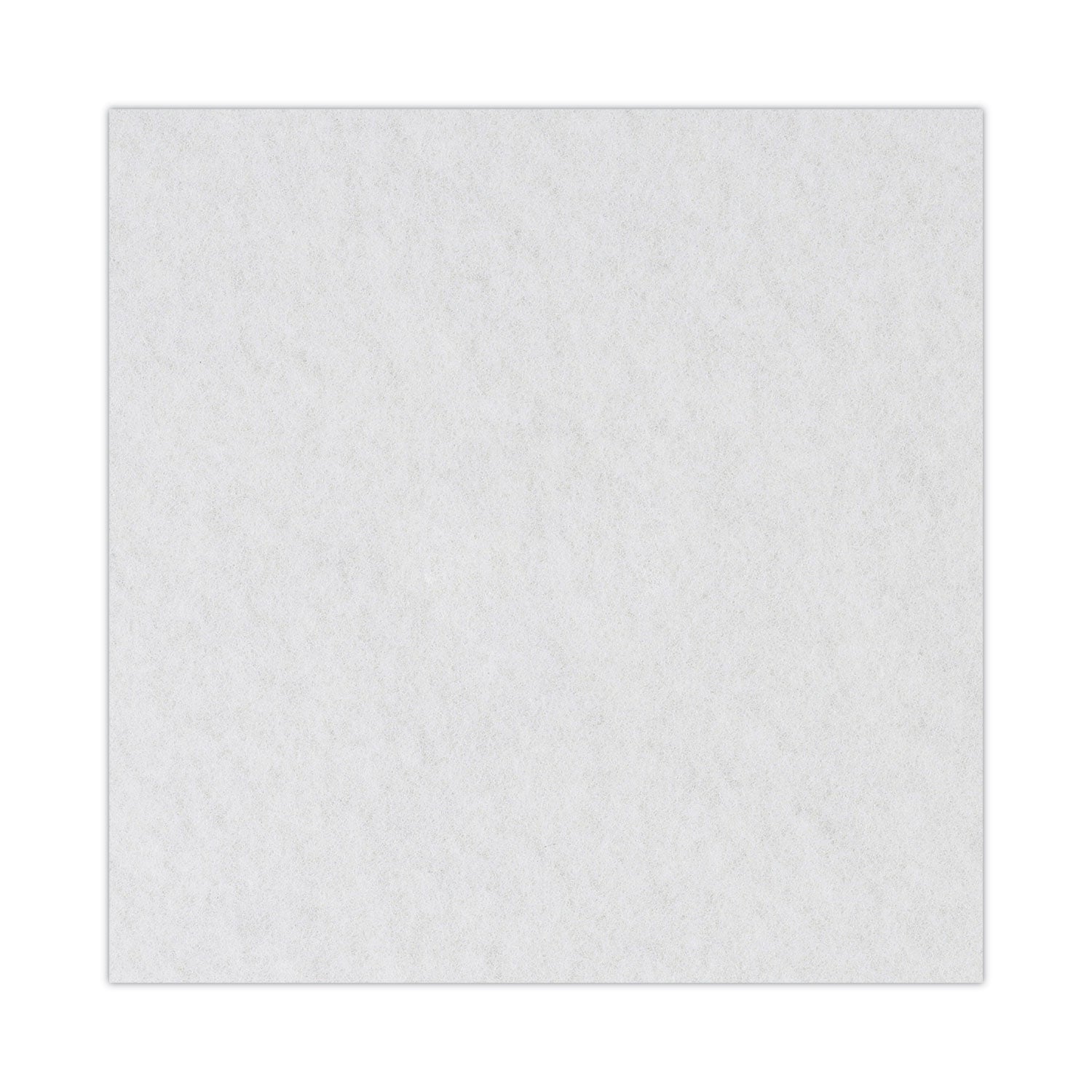 Polishing Floor Pads, 18" Diameter, White, 5/carton