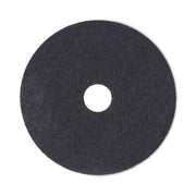 Stripping Floor Pads, 18" Diameter, Black, 5/carton