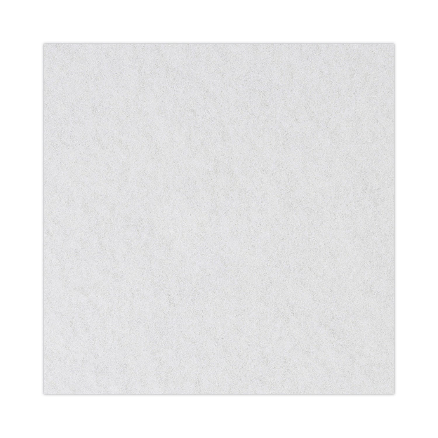 Polishing Floor Pads, 16" Diameter, White, 5/carton