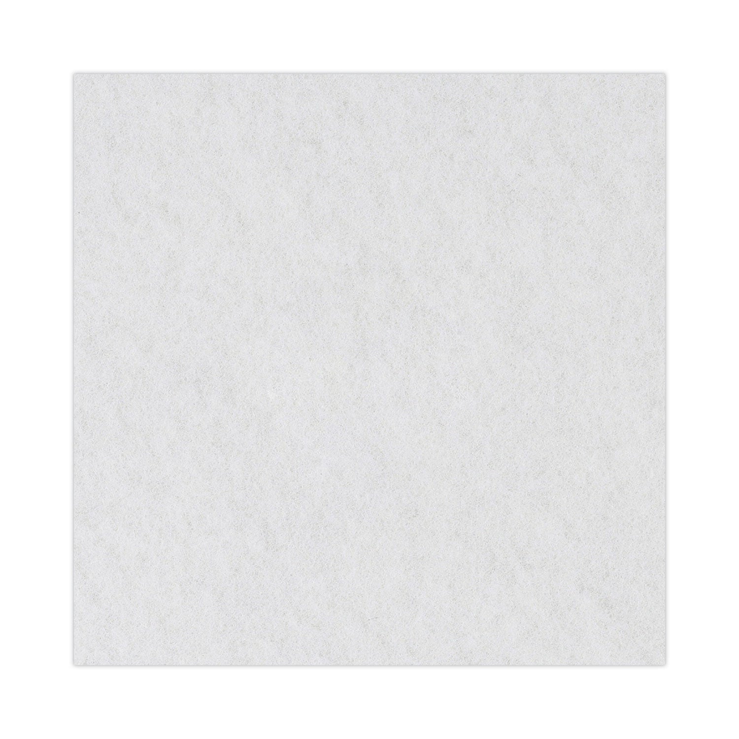 Polishing Floor Pads, 15" Diameter, White, 5/carton