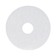 Polishing Floor Pads, 13" Diameter, White, 5/carton