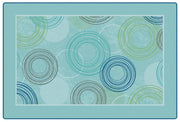 KIDSoft Raindrop Ripples Decorative Carpet - 6ft x 9ft - Rectangle - Blue