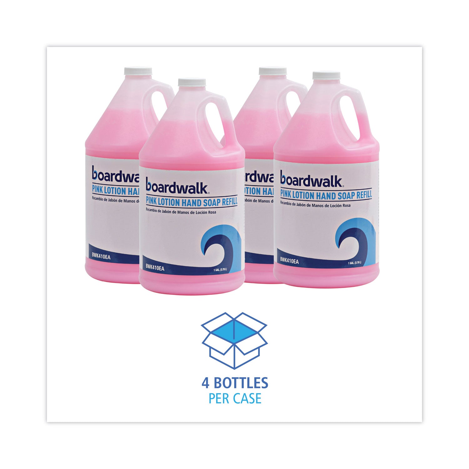 Mild Cleansing Pink Lotion Hand Soap Refill, Cherry Scent, 1 gal Bottle, 4/Carton