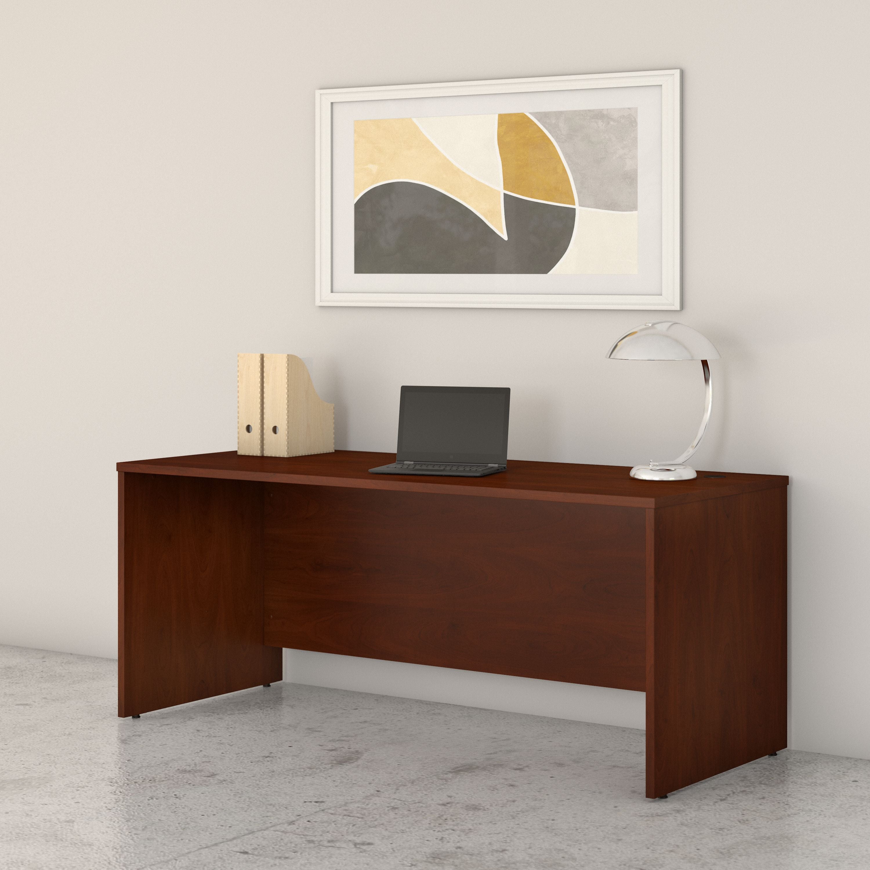 Bush Business Furniture Studio C 72W x 30D Office Desk in Hansen Cherry - 71.02" Width x 29.37" Depth x 29.84" Height