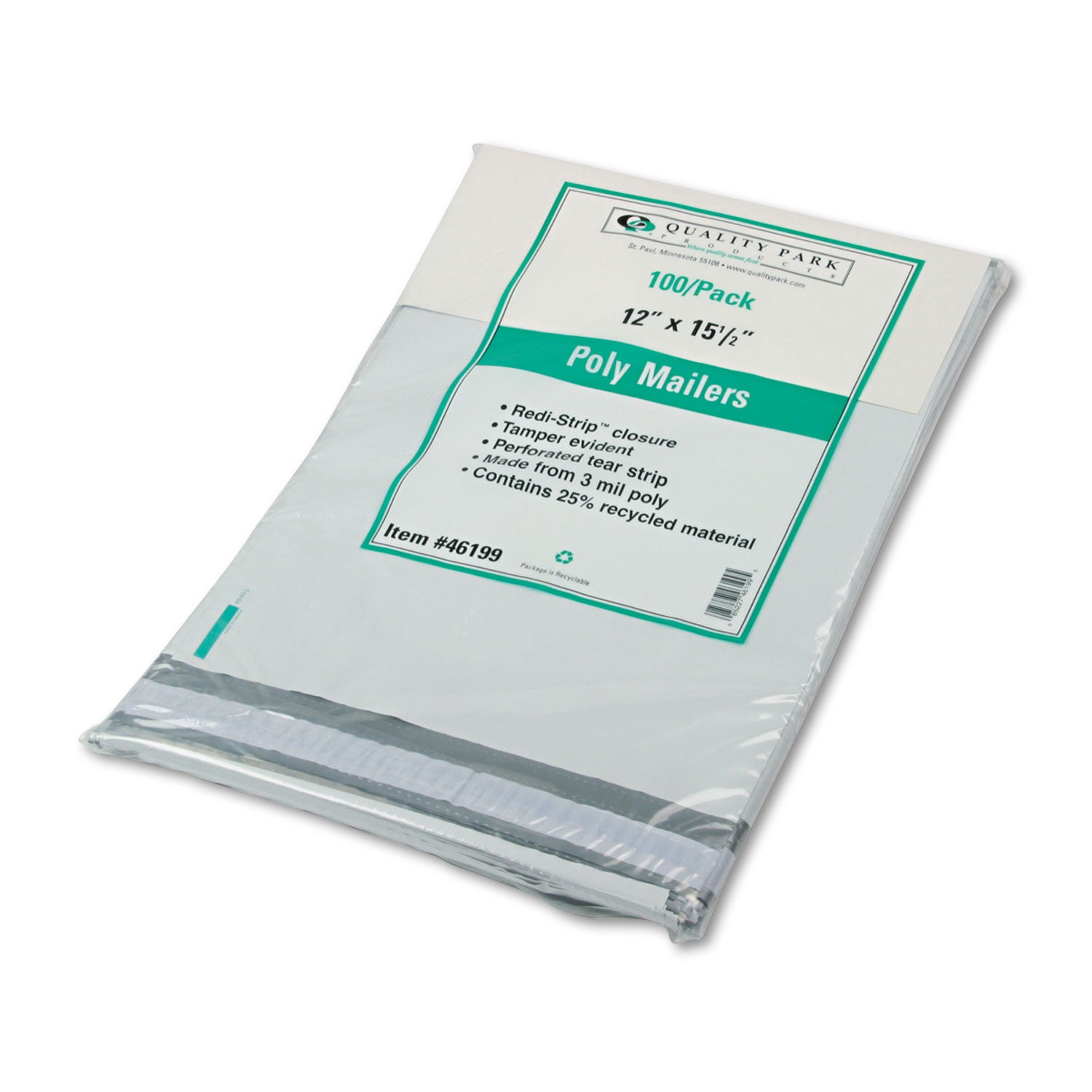 Catalog - 12" Width x 15 1/2" Length - Peel & Seal - White - Polypropylene - 100 / Pack