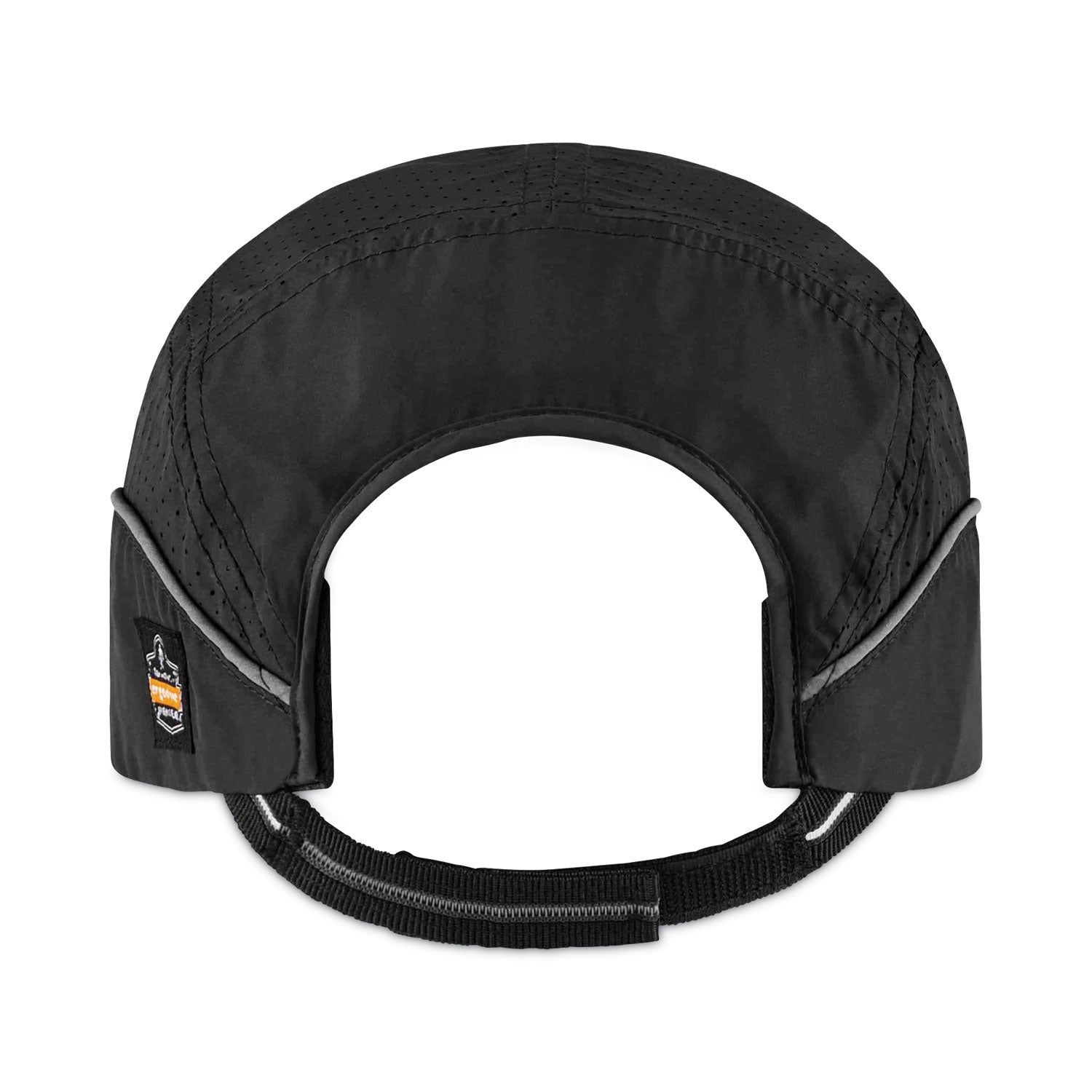 Ergodyne Skullerz 8965 Long Brim Cap with LED Light, Black, Nylon, Lightweight, Impact Resistant, Breathable, Removable, Washable, Antimicrobial, Reflective Strap, Includes 4 CR2032 Batteries, 1 Each