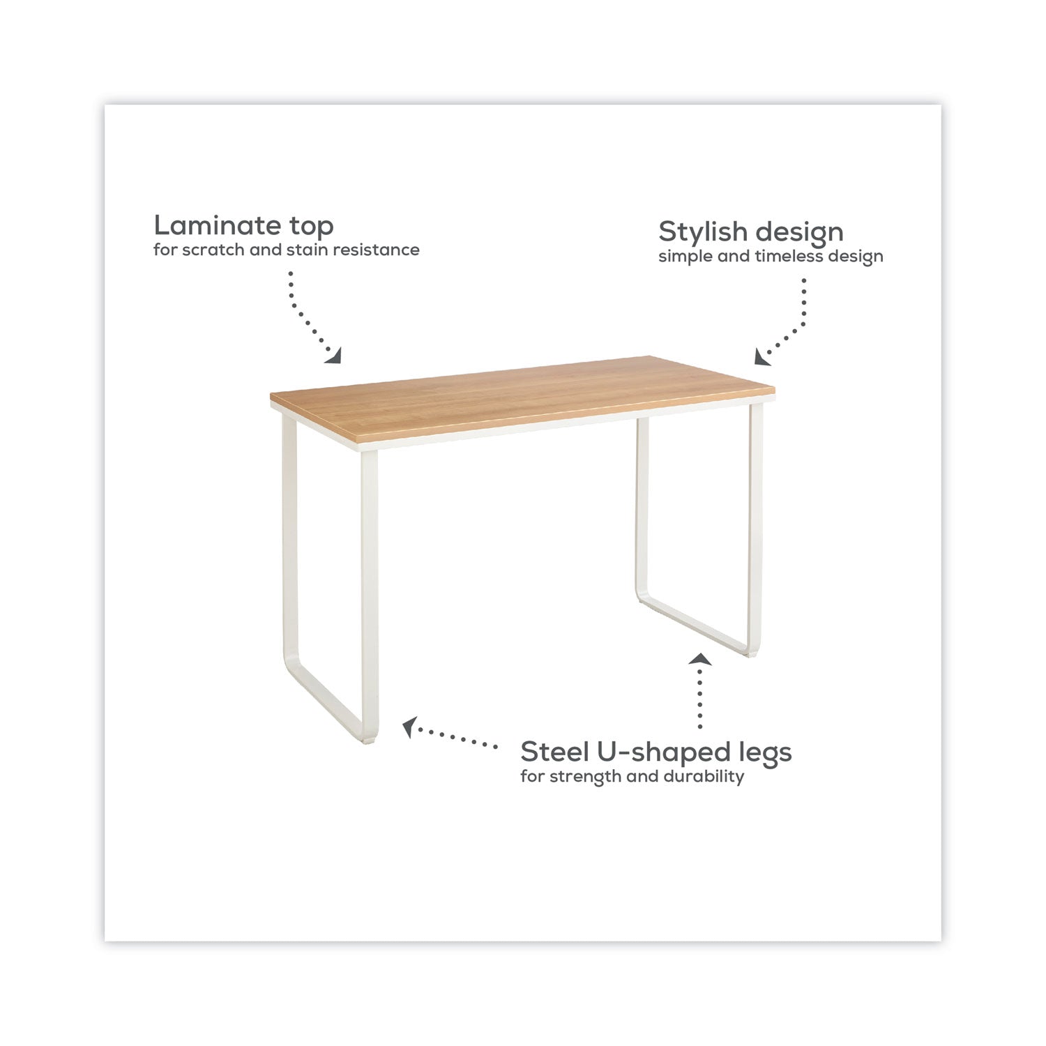 Steel Workstation - Bch Wht