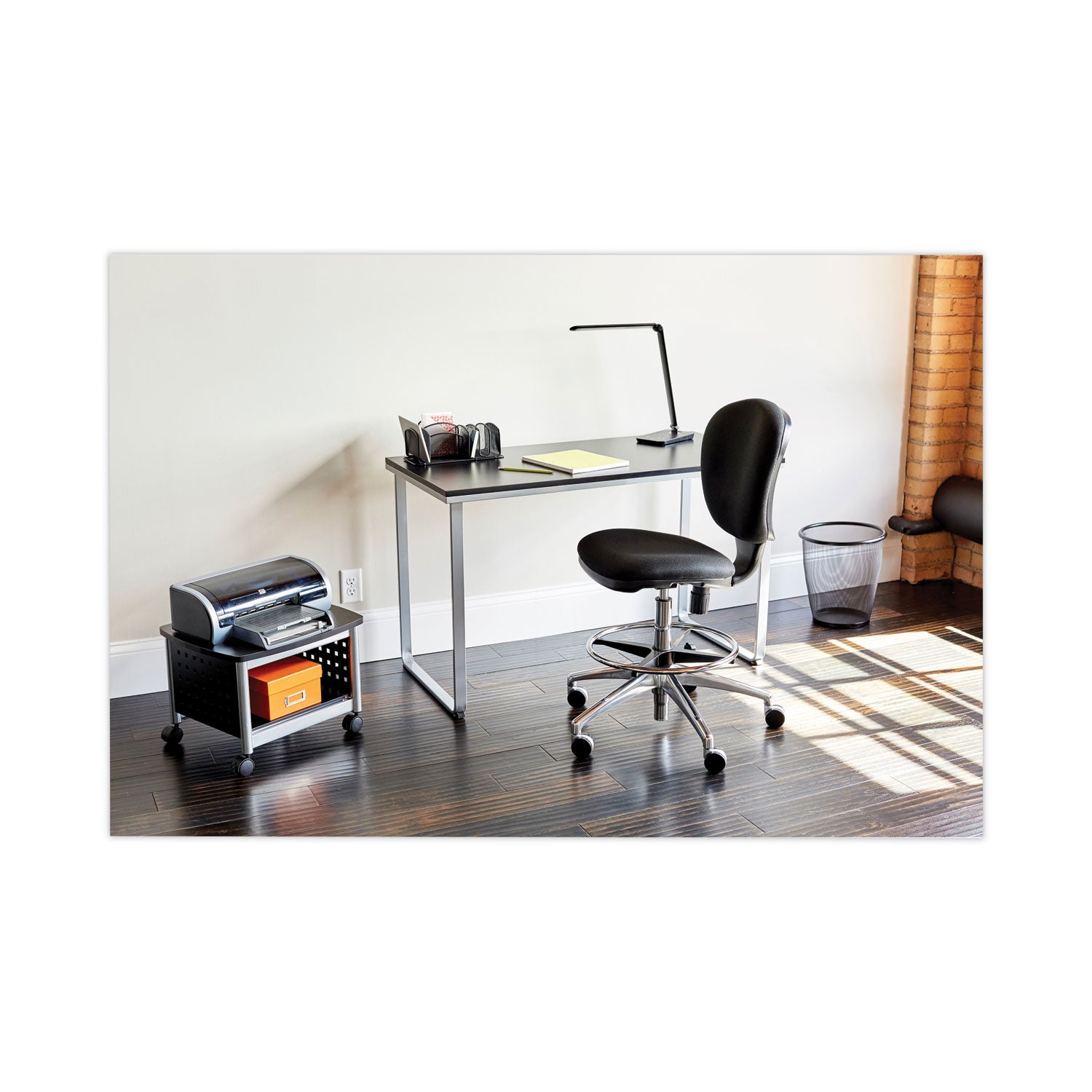 Steel Workstation Blk Sil