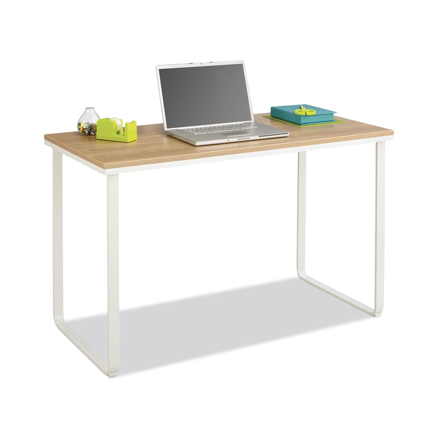 Steel Workstation - Bch Wht