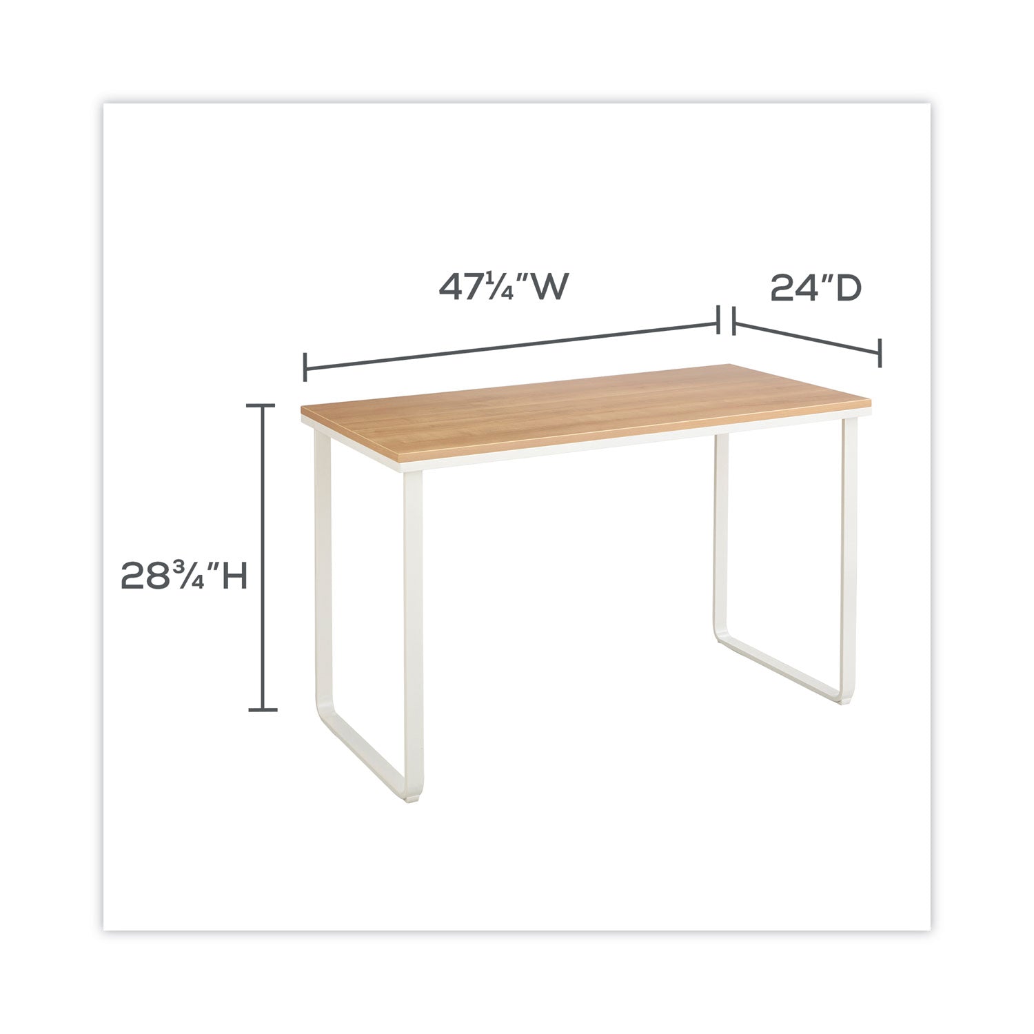 Steel Workstation - Bch Wht