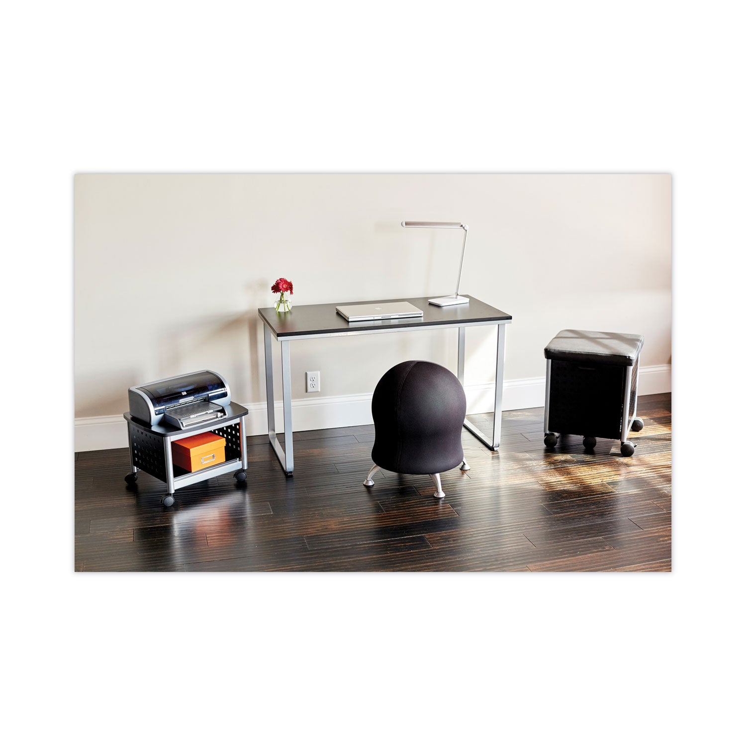Steel Workstation Blk Sil