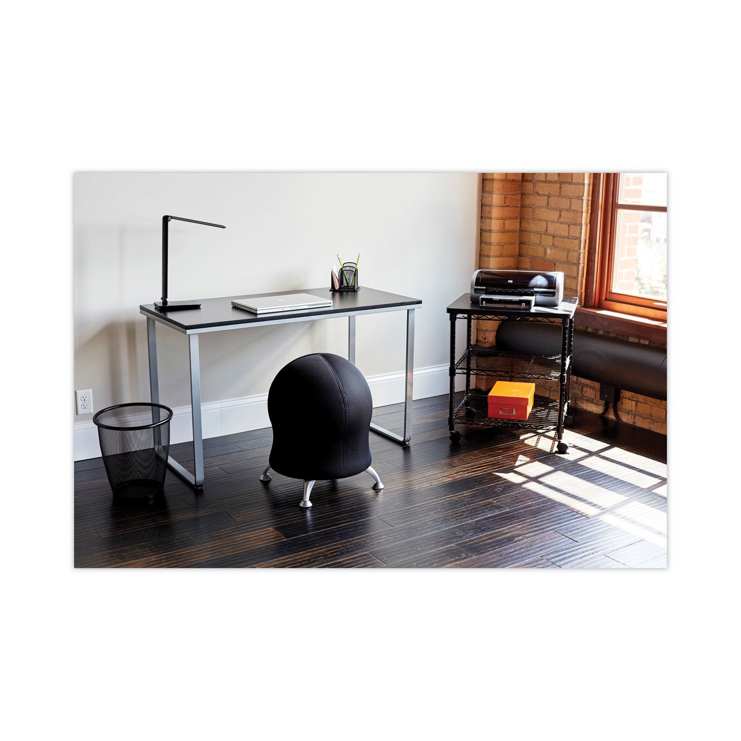 Steel Workstation Blk Sil