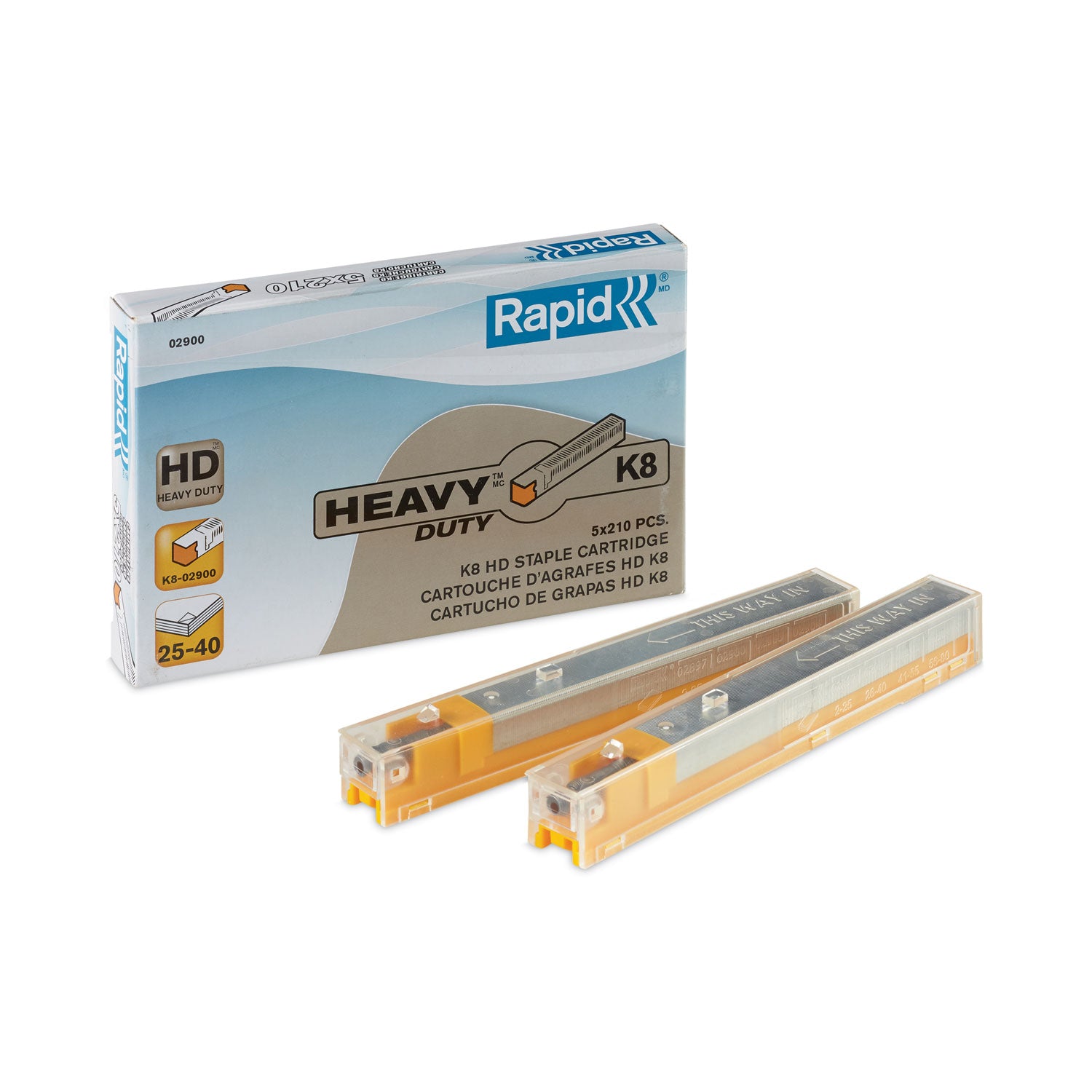 Heavy Duty - 5/16" Leg - Holds 40 Sheet(s) - for Paper - Yellow - 1050 / Box