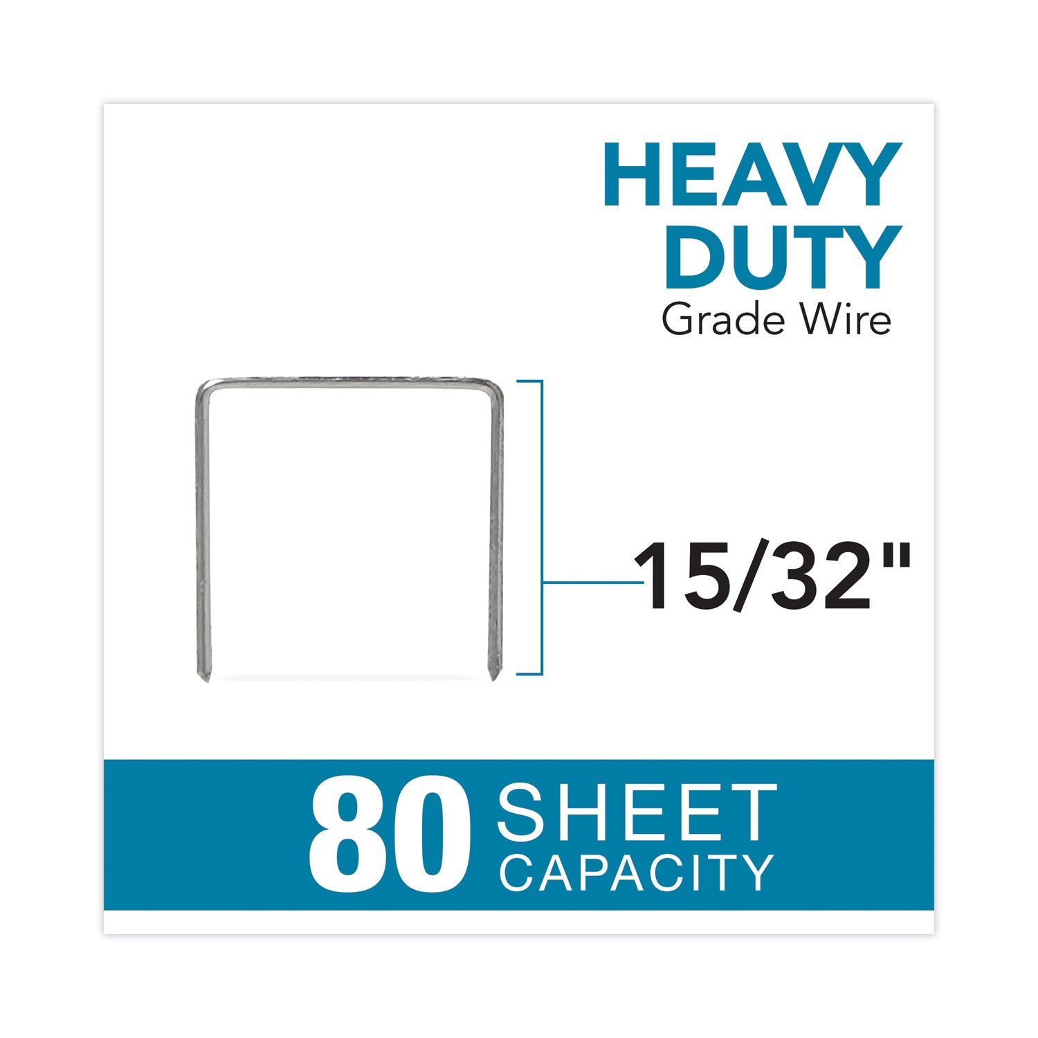 Heavy Duty - 29/64" Leg - Holds 80 Sheet(s) - Red - 1050 / Box