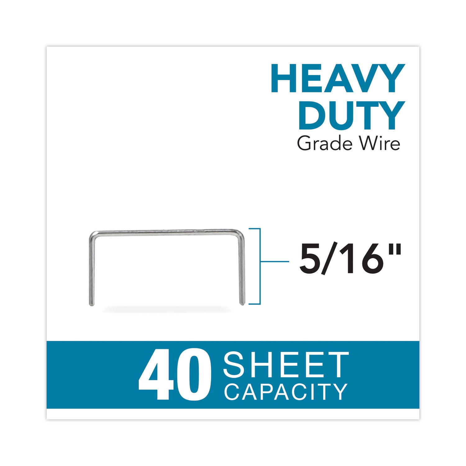 Heavy Duty - 5/16" Leg - Holds 40 Sheet(s) - for Paper - Yellow - 1050 / Box