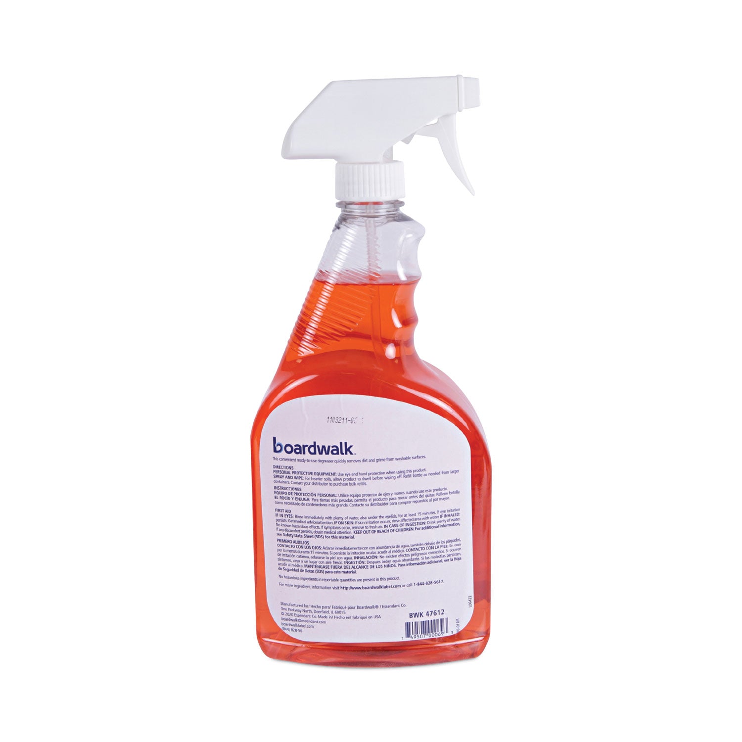 Natural Grease and Grime Cleaner, Unscented, 32 oz Spray Bottle, 12/Carton