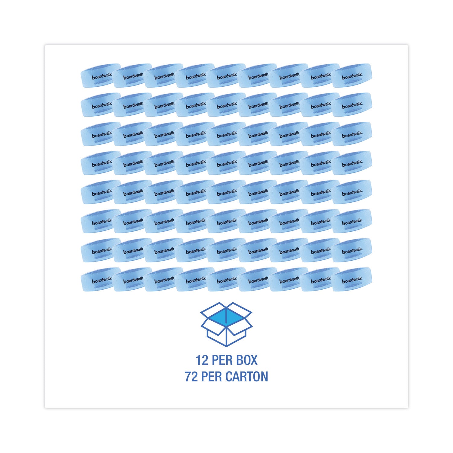 Toilet Bowl Clip, Cotton Blossom Scent, Blue, 12/Box, 6 Boxes/Carton