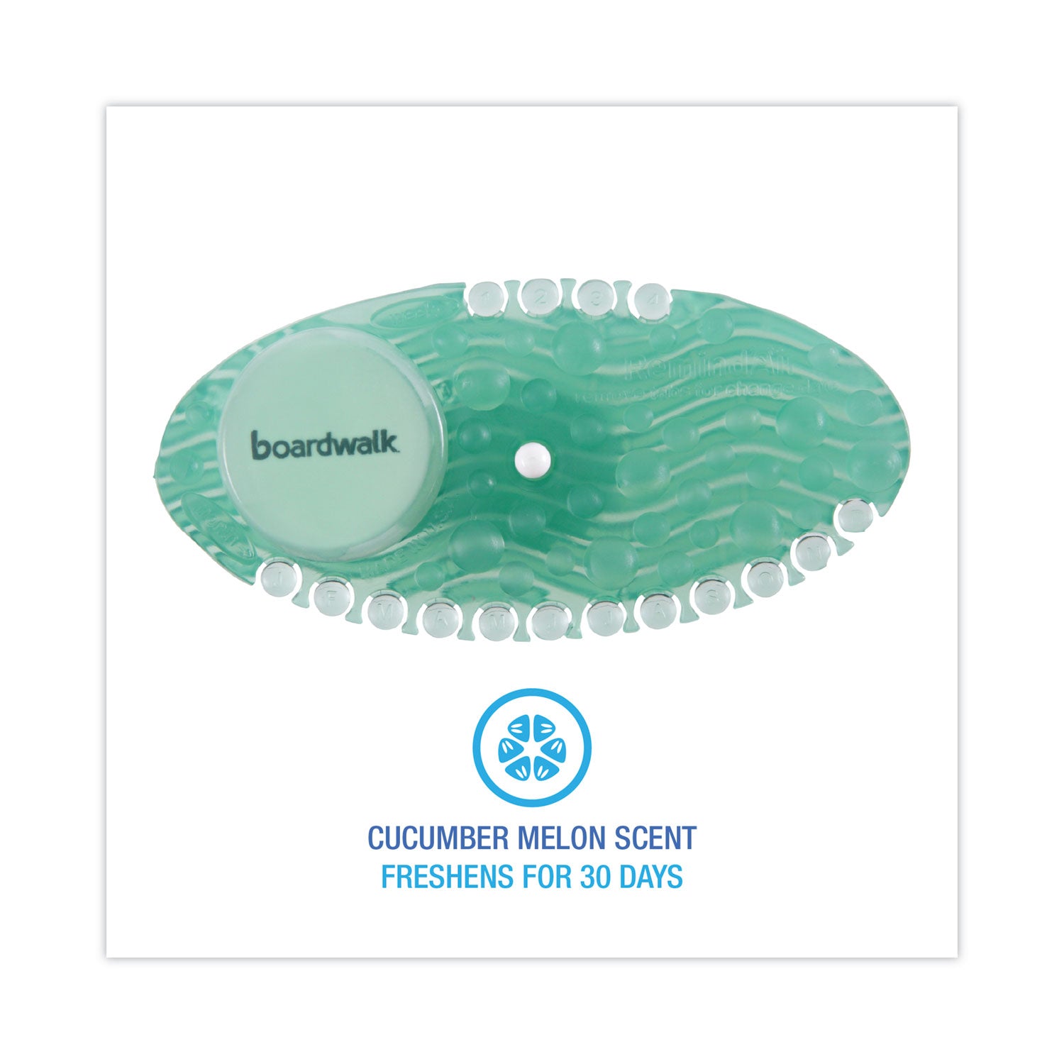 Curve Solid Air Freshener, Cucumber Melon, Green, 10/Box, 6 Boxes/Carton
