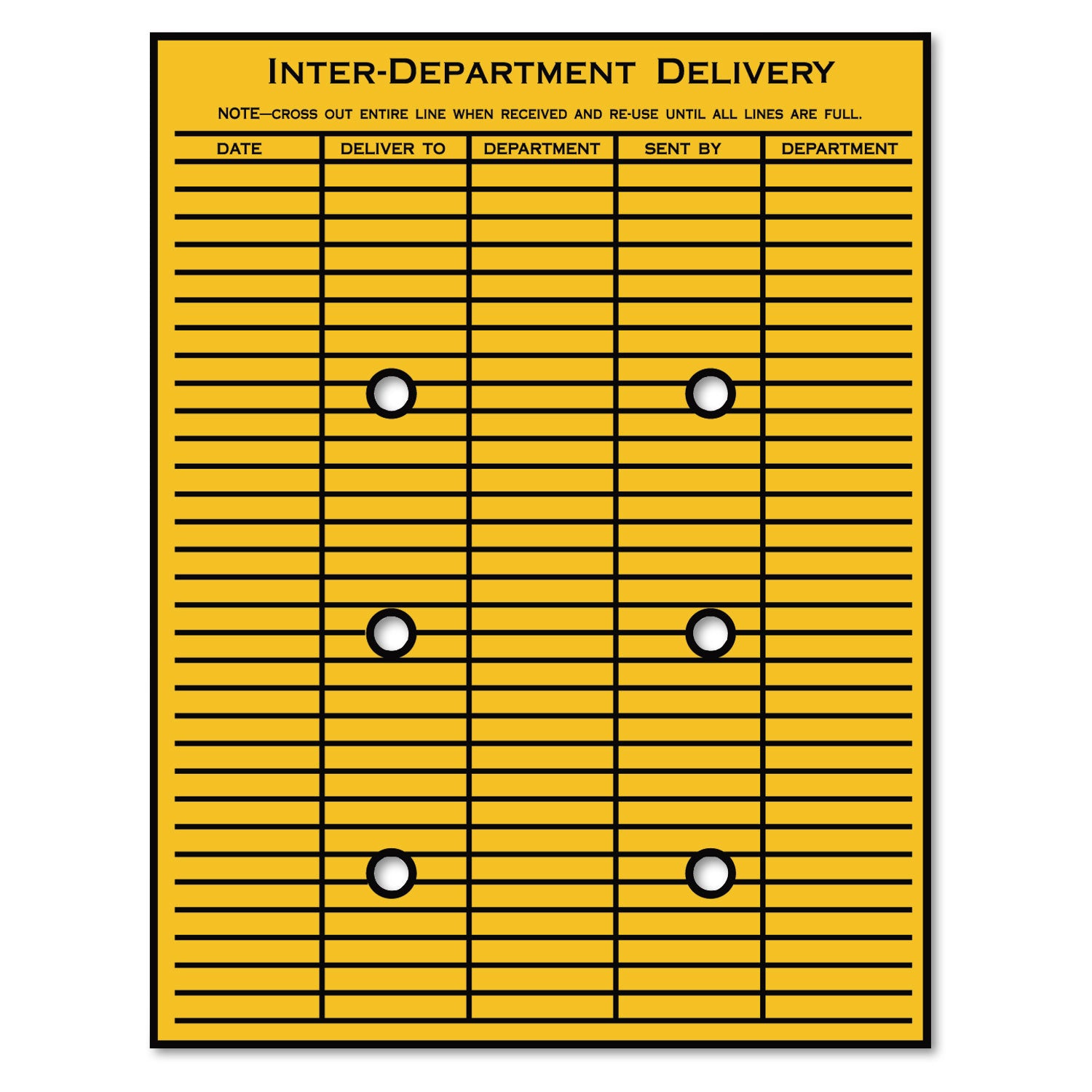 Quality Park 10 x 13 Inter-Departmental Envelopes - Inter-department - 10" Width x 13" Length - 28 lb - String/Button - Kraft - Kraft - 100 / Box