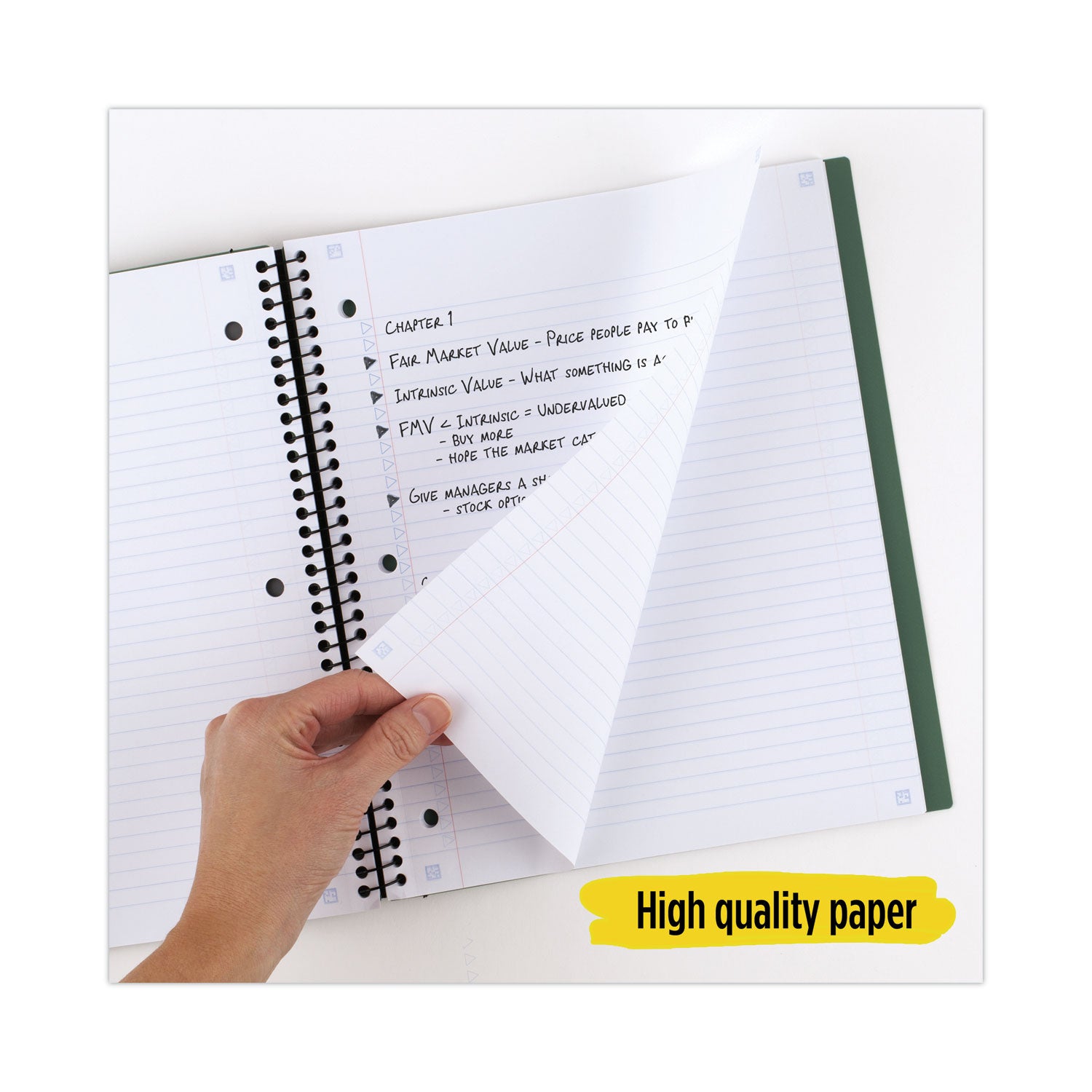 Advance Wirebound Notebook, 1-Subject, Medium/College Rule, Randomly Assorted Cover Color, (100) 11 x 8.5 Sheets