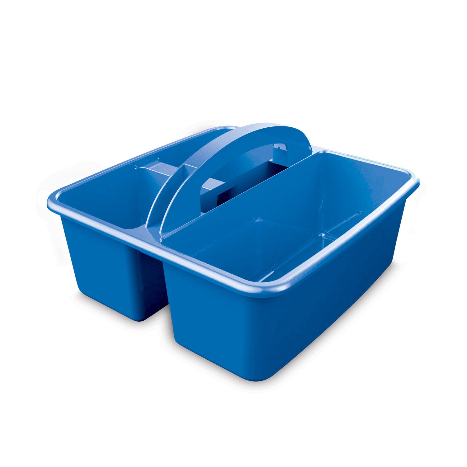 Deflecto Antimicrobial Kids Storage Caddy - 3 Compartment(s) - 5.34" Height x 9.37" Width x 9.32" Depth - Antimicrobial, Lightweight, Portable, Mold Resistant, Mildew Resistant, Durable, Washable, Stackable - Blue - Polypropylene - 1 Each