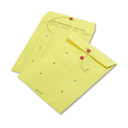 Quality Park 10 x 13 Inter-Departmental Envelopes - Inter-department - 10" Width x 13" Length - 28 lb - String/Button - Yellow - 100 / Box