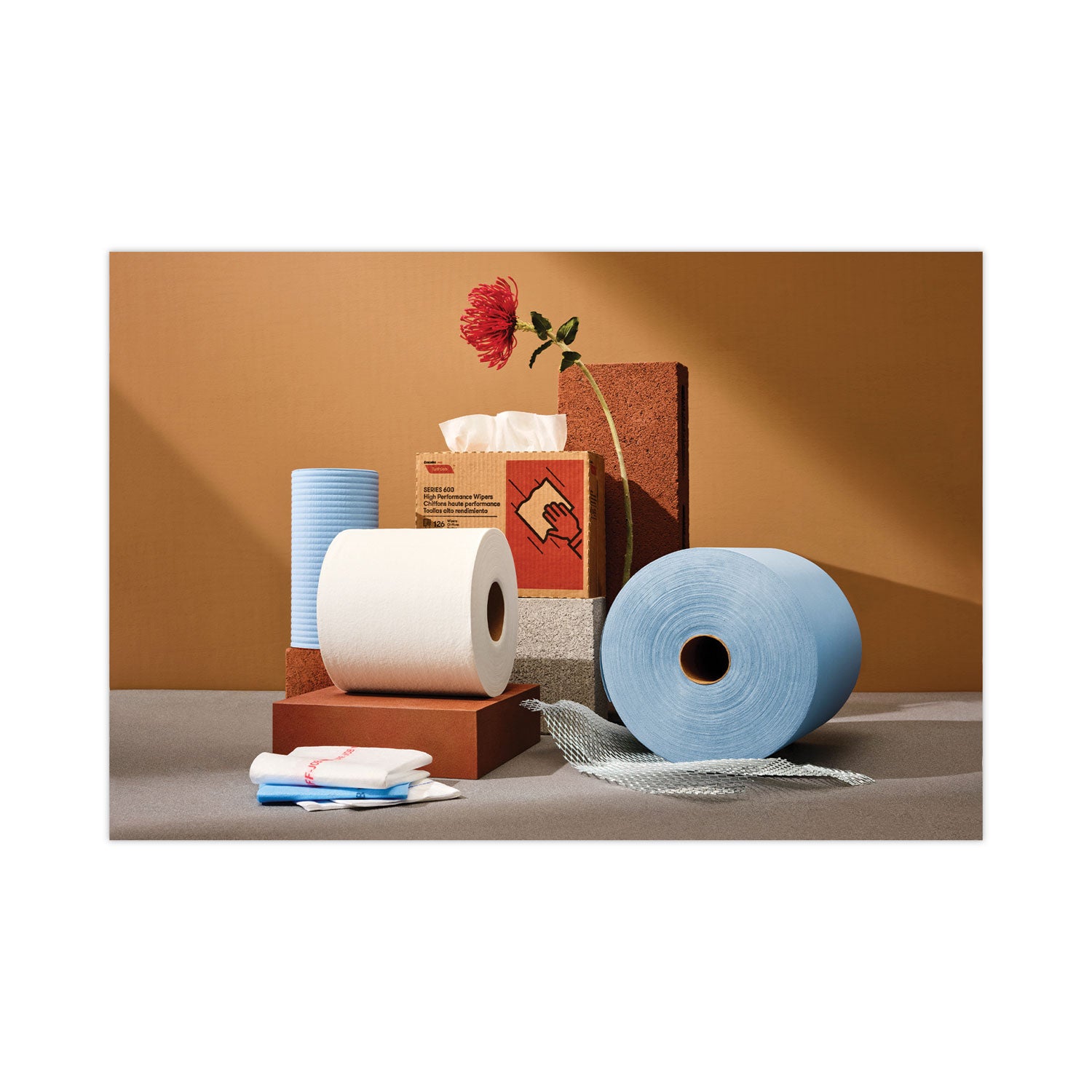 Tuff-Job Spunlace Towels, Pop Up Box, 9.75 x 16.75, White, 100/Box, 10 Boxes/Carton