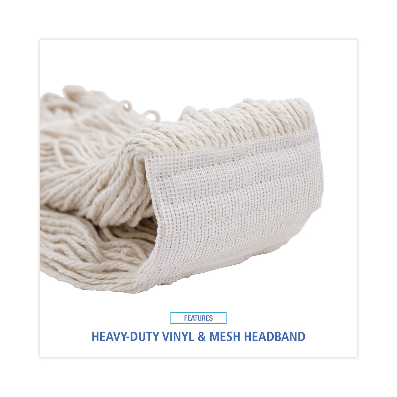 Mop Head, Pro Loop Web/tailband, Premium Saddleback Head, Ctn, 24-Oz., Wh, 12/ct