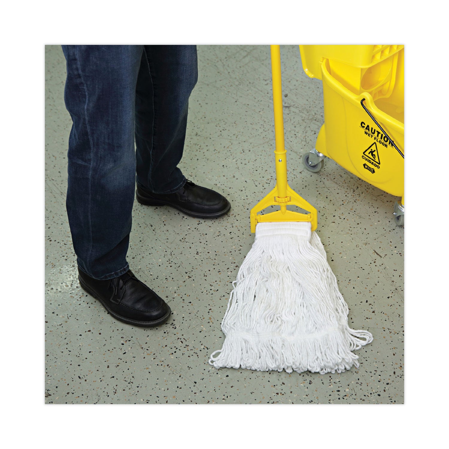 Mop Head, Pro Loop Web/tailband, Premium Saddleback Head, Ryn, 24-Oz., Wh, 12/ct