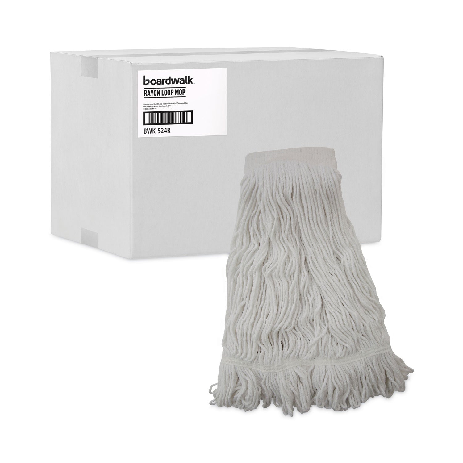Mop Head, Pro Loop Web/tailband, Premium Saddleback Head, Ryn, 24-Oz., Wh, 12/ct