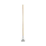 Quick Change Metal Head Wooden Mop Handle, Junior, 0.88" dia x 54", Natural