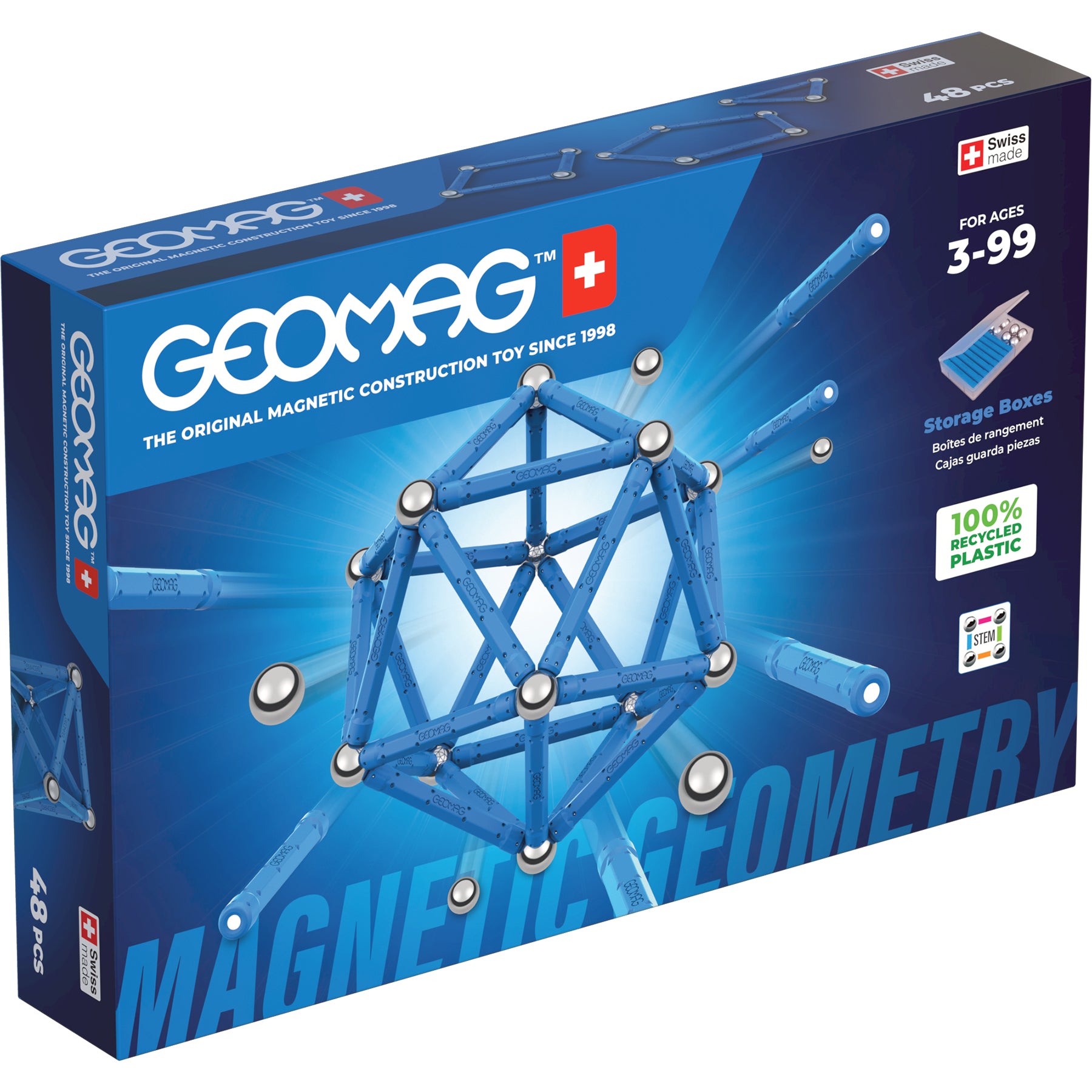 Geomag™ Classic Magnetic Geometry Construction Set, 48 Pieces