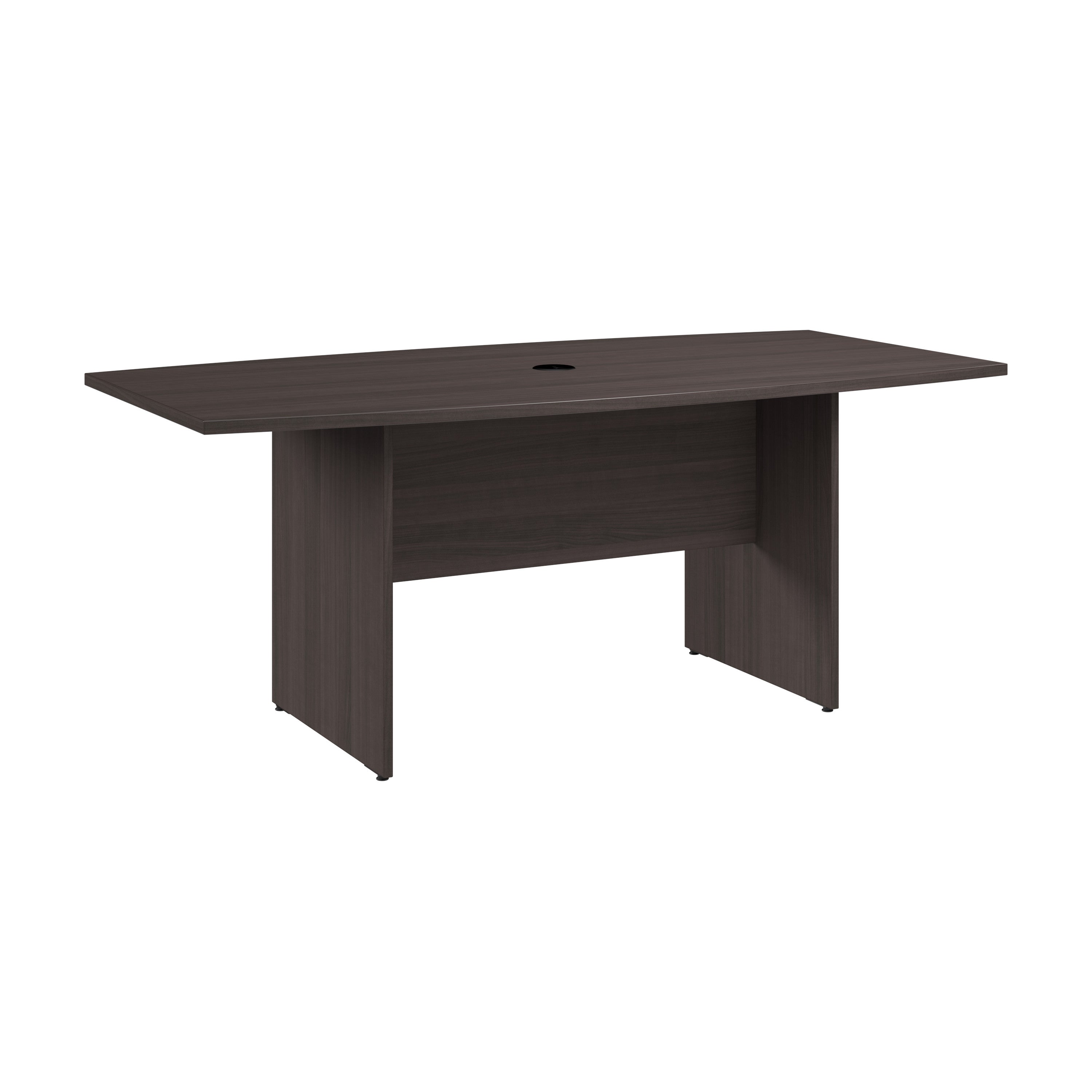 Bush Business Furniture 72-inch Office Conference Table with Wood Base in Storm Gray - 71.54" Width x 35.98" Depth x 28.65" Height