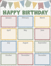 Classroom Cottage Happy Birthday Chart