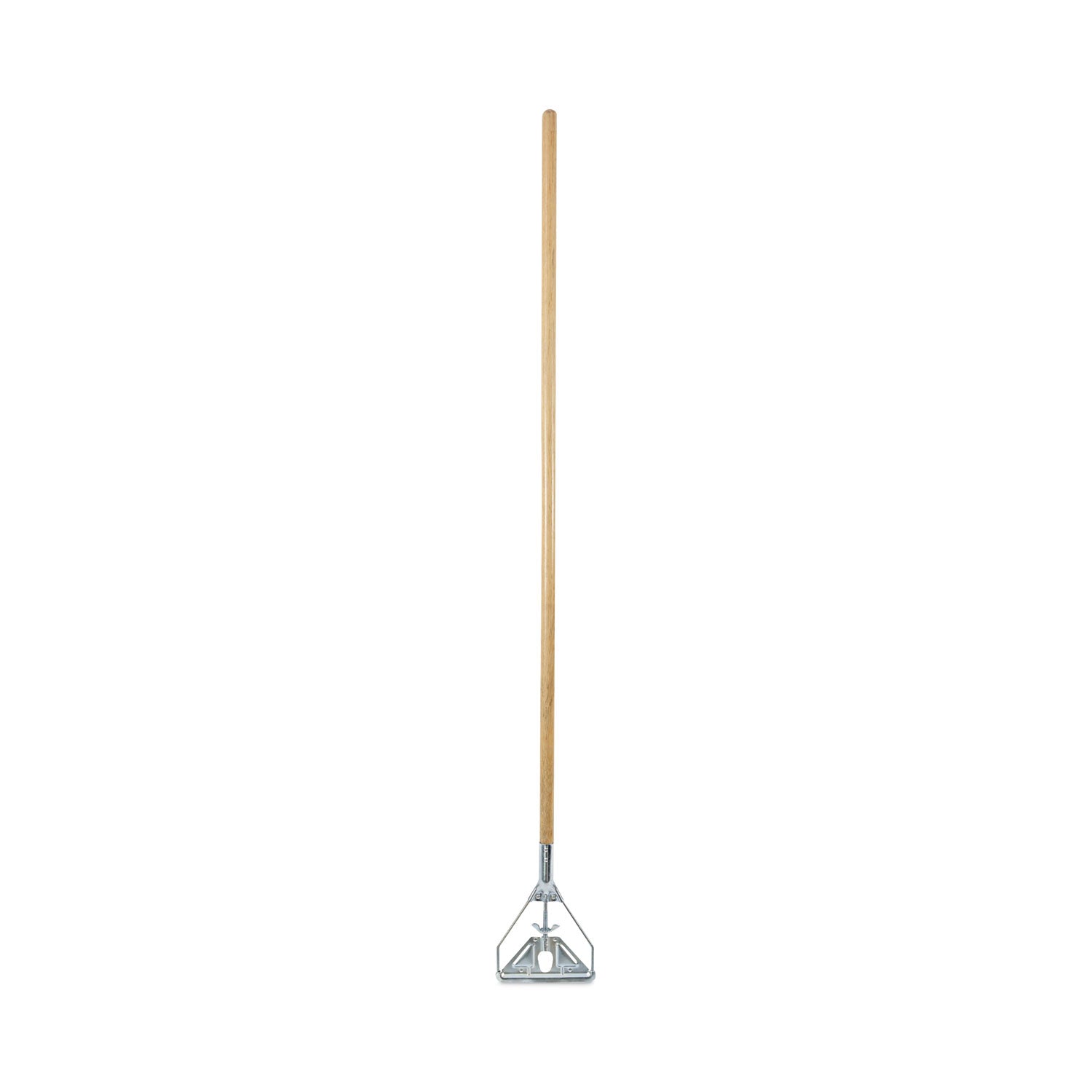 Screw Clamp Metal Head Wooden Mop Handle, #20+, 1.13" dia x 62", Natural